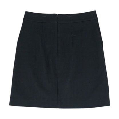 Black Solid Mini Skirt