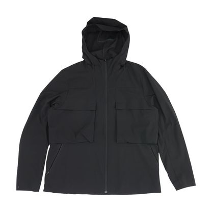 Black Solid Rain Jacket