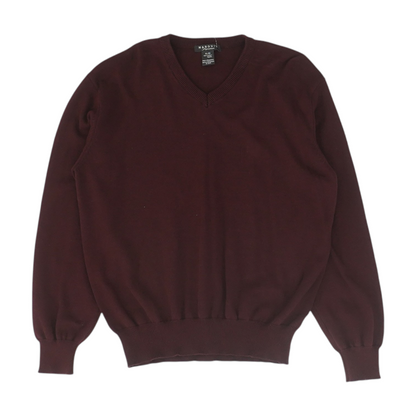 Maroon Solid Pullover Sweater