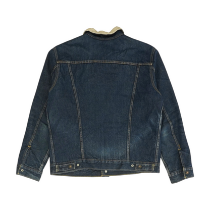 Blue Solid Denim Jacket