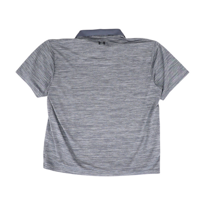 Gray Solid Short Sleeve Polo