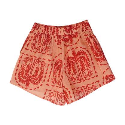 Peach Tropical Chino Shorts
