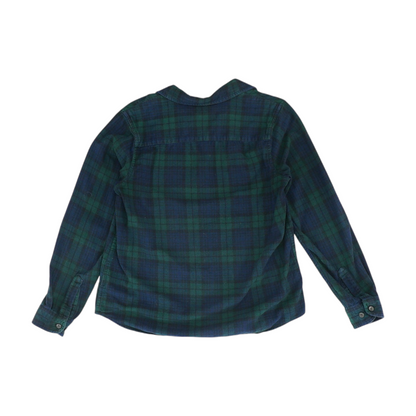 Navy Plaid Flannel Button Down
