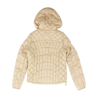 Tan Solid Puffer Jacket