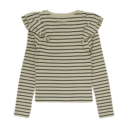 Beige Striped Blouse
