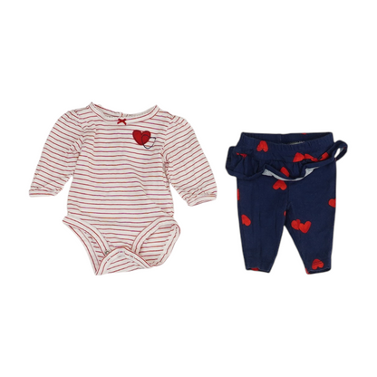 White Striped Long Sleeve Set