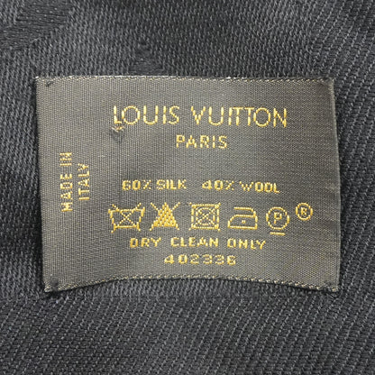 Black Monogram Silk Shawl