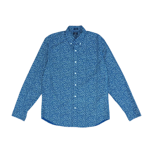Navy Floral Long Sleeve Button Down