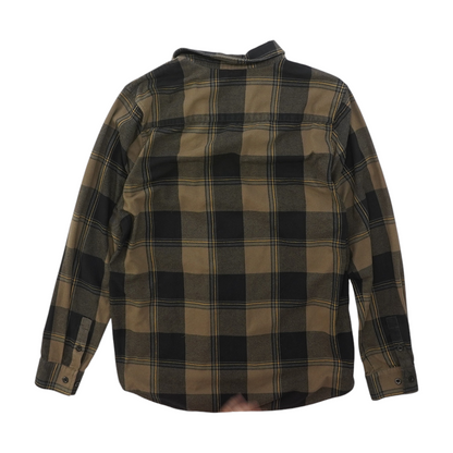 Olive Plaid Flannel Button Down