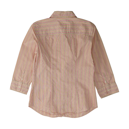 Beige Striped Button Down
