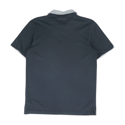 Black Solid Short Sleeve Polo