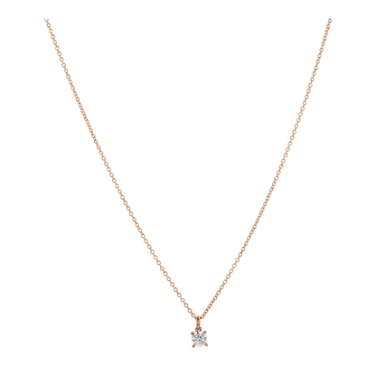 1/3 ct 14K Rose Gold Lab Grown Diamond Pendant Necklace