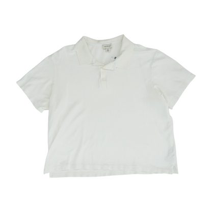White Solid Short Sleeve Polo