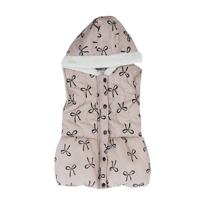 Pink Print Casual Vest