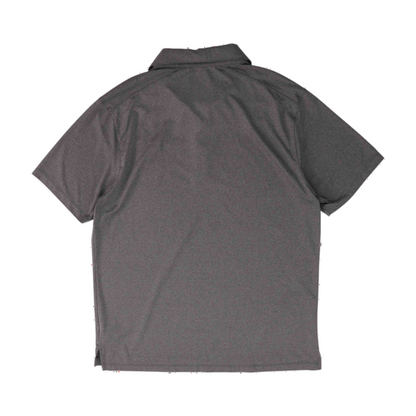 Gray Solid Short Sleeve Polo
