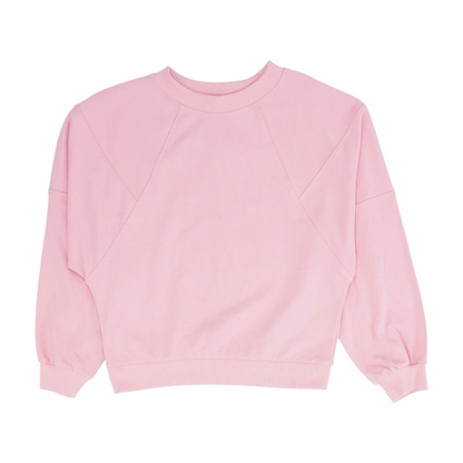Pink Solid Sweatshirt Pullover