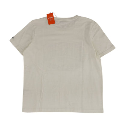 White Solid Graphic/logo T-Shirt