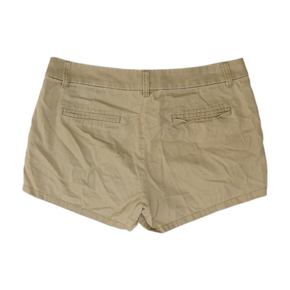 Beige Solid Chino Shorts