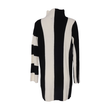 Ivory Striped Midi Dress