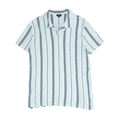 White Striped Short Sleeve Polo