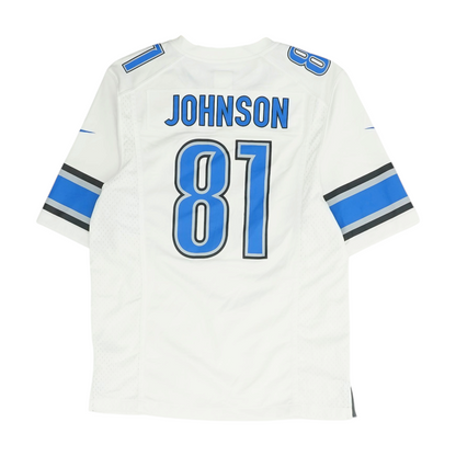 Men's White Detroit Lions Short Sleeve Jersey