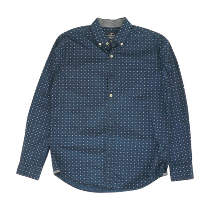 Navy Floral Long Sleeve Button Down