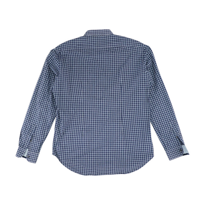 Navy Check Long Sleeve Button Down
