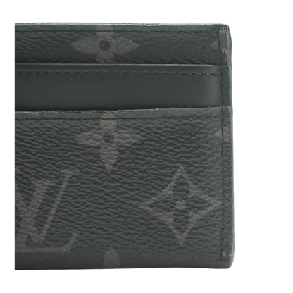 Black  Monogram Eclipse Canvas RFID Double Card Holder