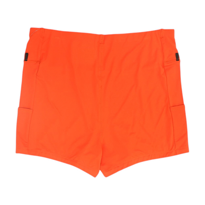 Orange Solid Active Shorts