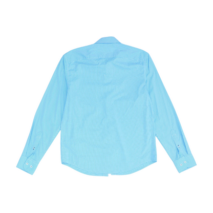 Blue Check Long Sleeve Button Down