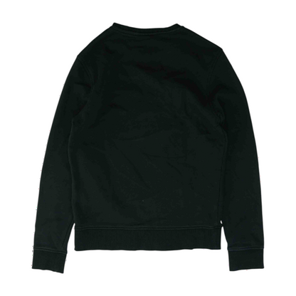 Black Solid Sweatshirt Pullover
