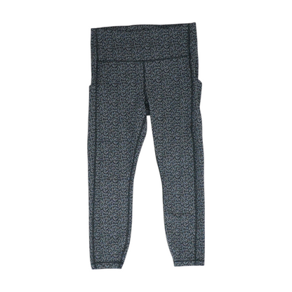 Black Abstract Active Leggings