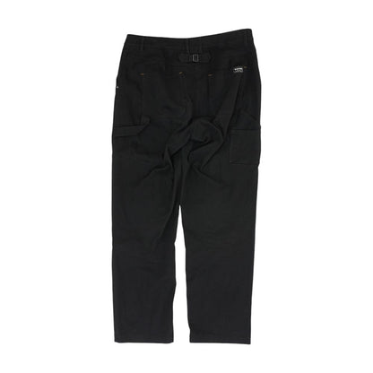 Black Solid Cargo Pants