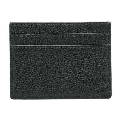 F20 Capsule Collection Card Holder in Black Grained Calfskin