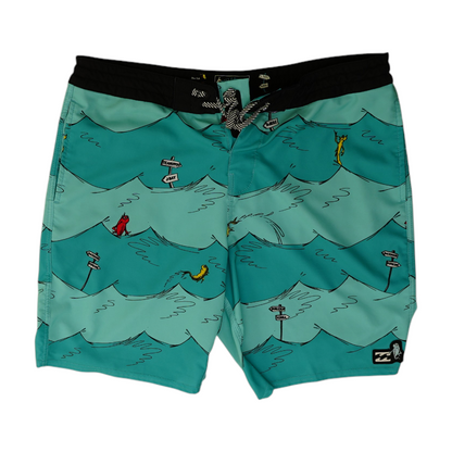 Green Graphic Swim Bottom