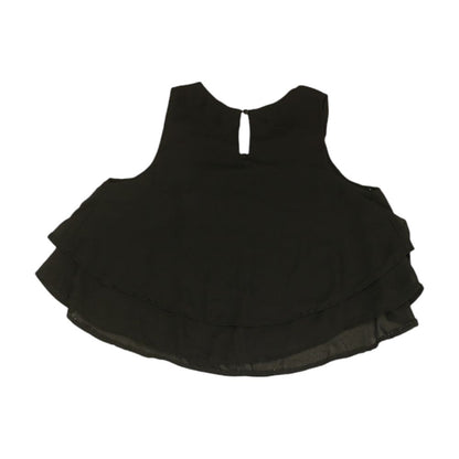 Black Solid Sleeveless Blouse