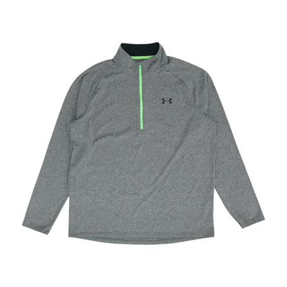 Gray Solid 1/4 Zip Pullover