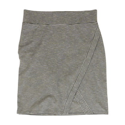 Gray Striped Mini Skirt