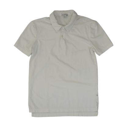 White Solid Short Sleeve Polo