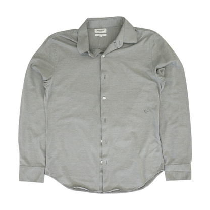 Gray Solid Long Sleeve Button Down