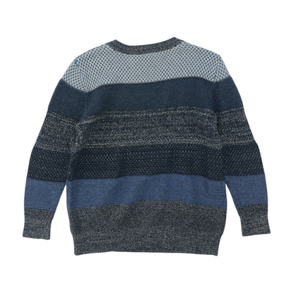 Navy Abstract Pullover Sweater