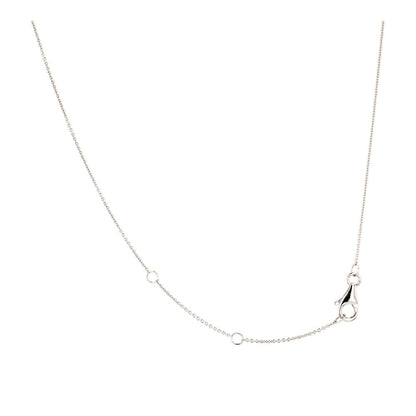 14K White Gold Heart Diamond Pendant Necklace