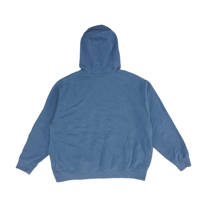 Blue Solid Hoodie Pullover