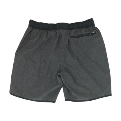 Gray Striped Active Shorts