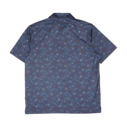 Navy Print Short Sleeve Polo