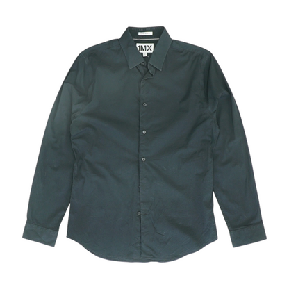 Black Solid Long Sleeve Button Down
