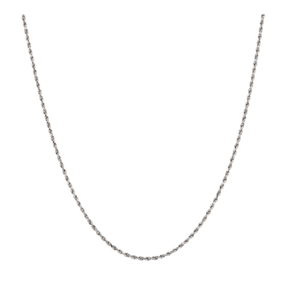 10K White Gold Chain Necklace