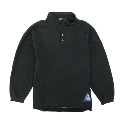 Navy Solid Long Sleeve Polo