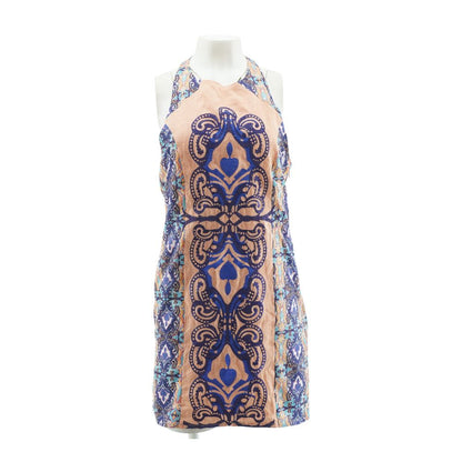 Peach Graphic Mini Dress