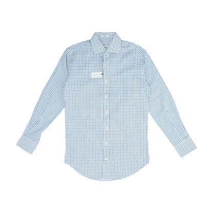 White Plaid Long Sleeve Button Down
